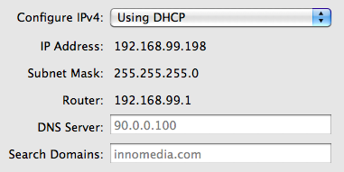 Computer DHCP Address Setup